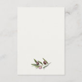 Rustische minimale olijftak Foliage Wedding RSVP Informatiekaartje (Achterkant)