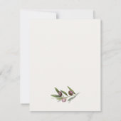 Rustische minimale olijftak Foliage Wedding RSVP Kaartje (Achterkant)