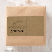 Rustische naai | Aangepaste Needle Kraft-verzendin Etiket (Insitu)