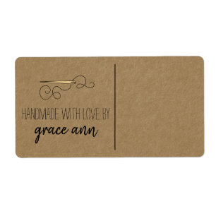 Rustische naai   Aangepaste Needle Kraft-verzendin Etiket