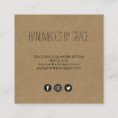 Rustische naai | Naaldkraftplein Visitekaartje (Achterkant)
