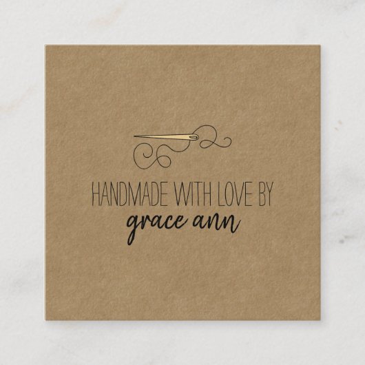 Rustische naai | Naaldkraftplein Visitekaartje (Voorkant)