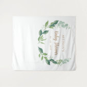 Rustische Natuur Greenery Baby shower Backdrop Wandkleed (Voorkant (horizontaal))