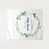 Rustische Natuur Greenery Baby shower Backdrop Wandkleed (Voorkant (horizontaal))