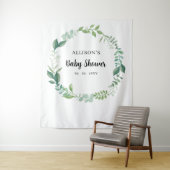 Rustische Natuur Greenery Baby shower Backdrop Wandkleed (In situ)