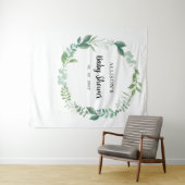 Rustische Natuur Greenery Baby shower Backdrop Wandkleed (In Situ (horizontaal))