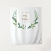 Rustische Natuur Greenery Vrijgezellenfeest Backdr Wandkleed (Voorkant)