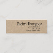 Rustische natuurlĳke lĳke lappendeken, Babysitter  Mini Visitekaartje (Achterkant)