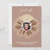 Rustische neutraal waskleuren Afstuderen Kaart (Voorkant)