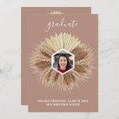Rustische neutraal waskleuren Afstuderen Kaart (Voorkant / Achterkant)