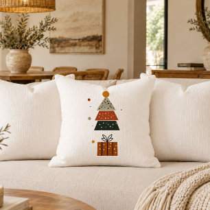 Rustische Noordse Kerst Minimalistische Aardse Wor Kussen