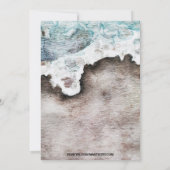 Rustische Oceaan | Beach Destination Monogram Wedd Kaart (Achterkant)