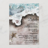 Rustische Oceaan | Beach Destination WeddenDetails Informatiekaartje (Voorkant)