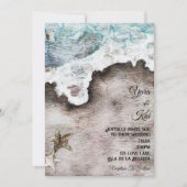 Rustische Oceaan | Beach Destination Wedding Kaart (Voorkant)