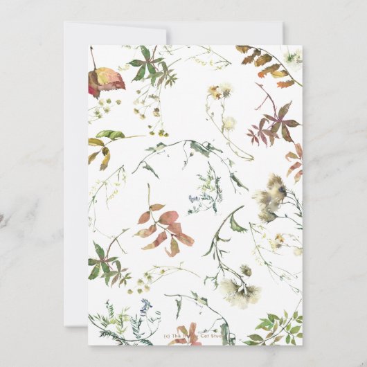 Rustische olifant Herfst Leafy Gender Neutral Birt Kaart (Achterkant)