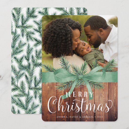 Rustische omloop | Vakantieknopkaart Feestdagenkaart (Voorkant / Achterkant)