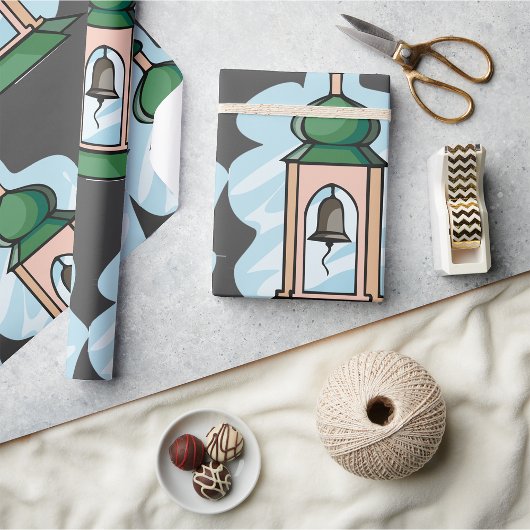 Rustische Orthodoxe Kerk Klokkentoren Cadeaupapier