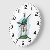 Rustische orthodoxe kerktoren grote klok (Hoek)