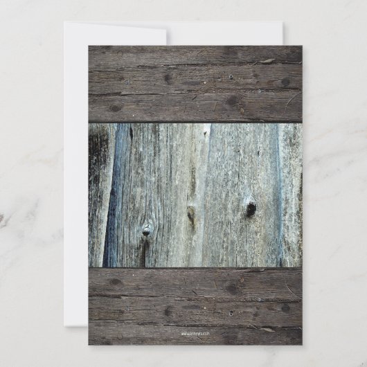 Rustische paarden Foto's Birthday Uitnodiging (Achterkant)