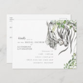 Rustische paarden Nuzzling Neutraal Vrijgezellenfe Uitnodiging Briefkaart (Voorkant / Achterkant)