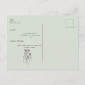 Rustische paarden Nuzzling Sage Vrijgezellenfeest Briefkaart (Achterkant)