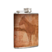 Rustische paardenschilderijen, paardenkunst voor p heupfles (Rechts)