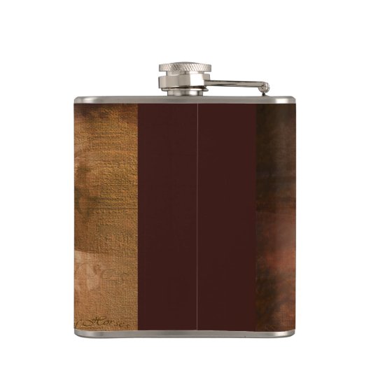 Rustische paardenschilderijen, paardenkunst voor p heupfles (Achterkant)