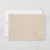 Rustische Paarse Hydrangea Lace & Burlap Wedding R RSVP Kaartje (Achterkant)