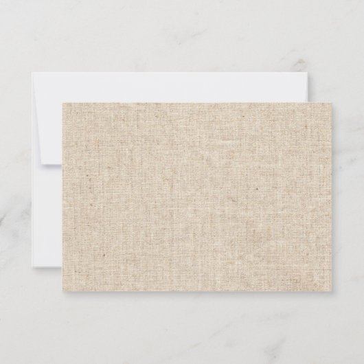 Rustische Paarse Hydrangea Lace & Burlap Wedding R RSVP Kaartje (Achterkant)