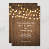 Rustische partij Licht Faux Wood Weddenschap Kaart (Voorkant / Achterkant)