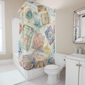 Rustische Passtempel Reispatroon (7) Douchegordijn (In situ)