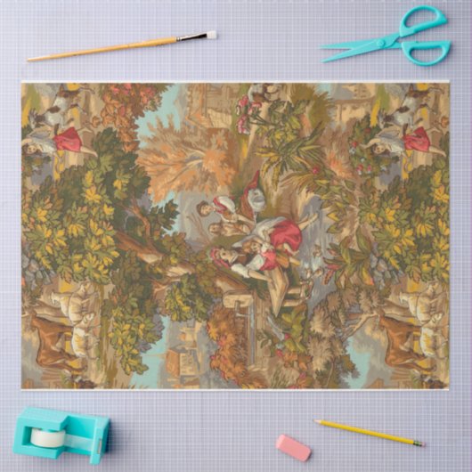 Rustische pasteurlandscène Tissuepapier (Craft)