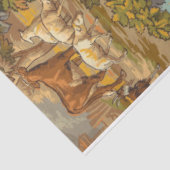 Rustische pasteurlandscène Tissuepapier (Detail)