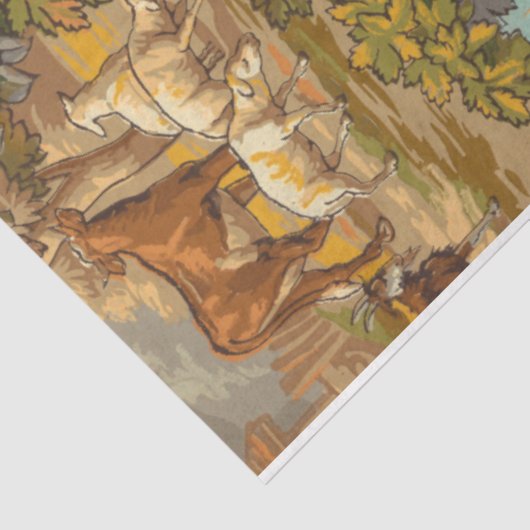 Rustische pasteurlandscène Tissuepapier (Detail)