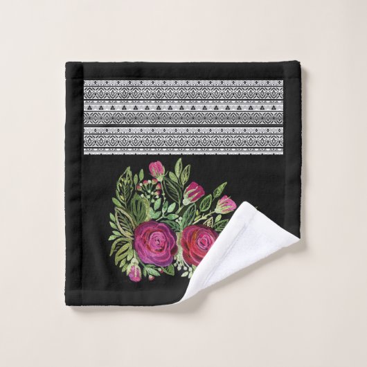 Rustische patchwork bad handdoek (Wasdoekje)