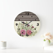 Rustische patchwork grote klok (Huis)