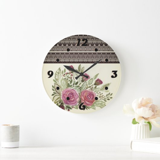 Rustische patchwork grote klok (Huis)