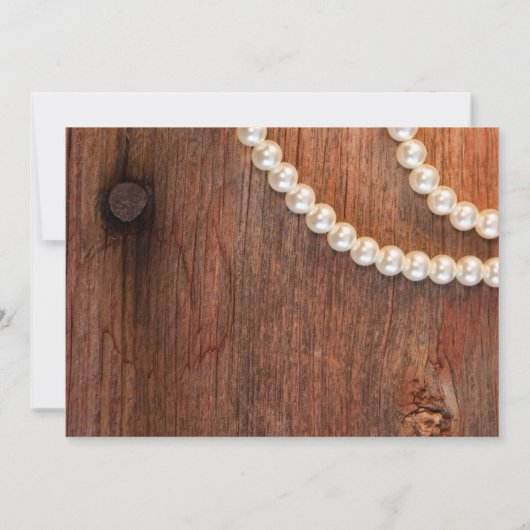 Rustische Pearls en Vrijgezellenfeest van Barn Woo Kaart (Achterkant)