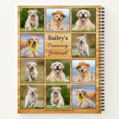 Rustische persoonlijke foto van Pet Puppy Dog Coll Notitieboek (Achterkant)