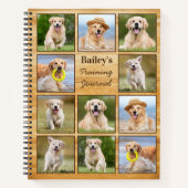 Rustische persoonlijke foto van Pet Puppy Dog Coll Notitieboek (Voorkant)