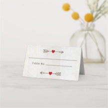 Rustische pijlen Rood Heart Wedding