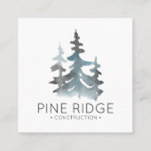 Rustische pines | Vierkant Visitekaartje (Voorkant)