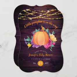 Rustische Pompoen BABY SHOWER Waterverf HERFST Mod Kaart