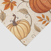 Rustische pompoen en herfstloofpatroon tissuepapier (Detail)