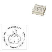Rustische Pompoen Halloween Herfst Retouradres Rubberstempel (Gestempeld)