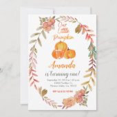 Rustische Pompoen Herfst Verjaardagsfeestje Kaart (Voorkant)