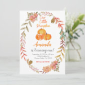 Rustische Pompoen Herfst Verjaardagsfeestje Kaart (Staand voorkant)