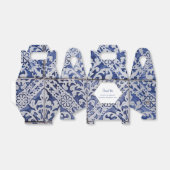Rustische Portugese Tiles Wedding Bedankdoosjes (Uitgevouwen)
