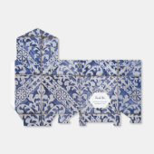 Rustische Portugese Tiles Wedding Bedankdoosjes (Uitgevouwen)