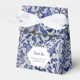Rustische Portugese Tiles Wedding Bedankdoosjes